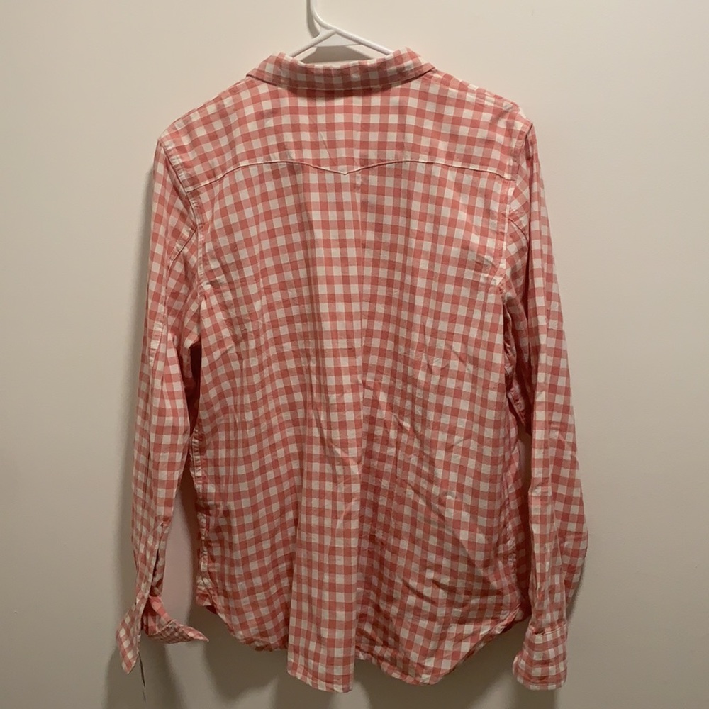 NWT - Ralph Lauren long sleeve button down pink & white checkered pattern. - Picture 2 of 4